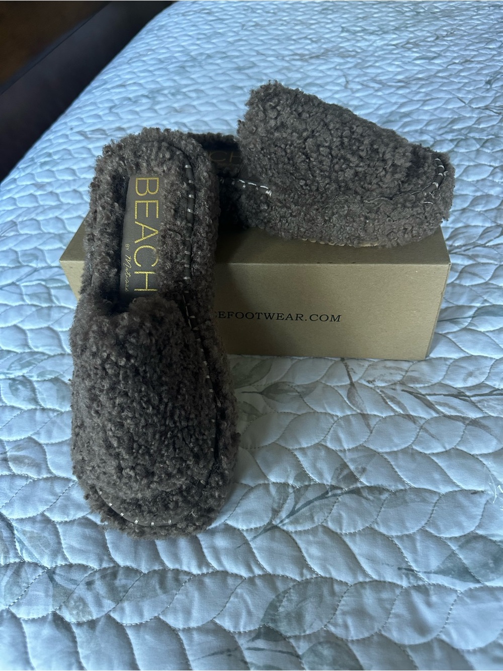 Matisse BE A CH Brown Sherpa Slip-On Slippers
